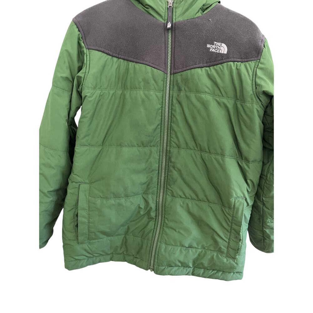 The North Face Mens Puffer Jacket L Reversible Quilted Hood Outoors Workwear